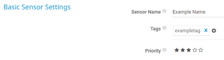 Basic Sensor Settings